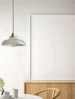 Load image into Gallery viewer, Ribbed Glass Pendant Light – Contemporary Glass Pendant Lights in Vintage Green Hue