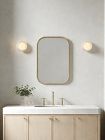 Load image into Gallery viewer, Cerova Porcelain Wall Sconce - Minimal Round Flush Mount Ceramic Light