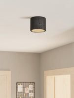 Load image into Gallery viewer, Cylindrical Travertine Lamp - LED Wabi Sabi Ceiling Light for Modern Homes
