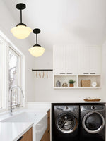 Load image into Gallery viewer, Art Deco UFO Milk Glass Fixed Ceiling Light