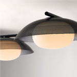 Load image into Gallery viewer, Elorina 3 Arm Rod Ceiling Light - Metal Flush Mount with Glass Shade