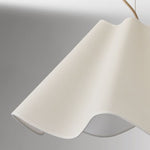 Load image into Gallery viewer, Oslan Linen Scalloped Pendant Light - Ivory Fabric Shade For Dining