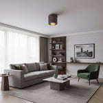 Load image into Gallery viewer, Vintage Industrial Ceiling Light - Black Metal Flush Mount