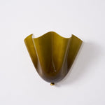 Cargar imagen en el visor de la Galería, Aplique de pared Bellina de cristal con diseño floral: lámpara de pared moderna de latón para dormitorio y pasillo.