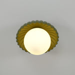 Load image into Gallery viewer, Stylish Alien Cream Style Ceiling Light in Beige Metal and Glass