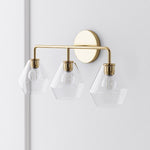 Load image into Gallery viewer, Merin Multi-Head Wall Lamp – Minimalist Metal & Glass Vanity Fixture