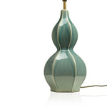 Load image into Gallery viewer, Thalune Organic Gourd Ceramic Table Lamp - Japandi Style Lighting for Bedroom Nightstands