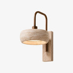 Load image into Gallery viewer, Travira Wabi Sabi Travertine Wall Sconce — Vintage for Bedroom or Living Room