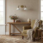 Load image into Gallery viewer, Conique Metal Vintage Dual Shade Wall Sconce – Farmhouse Style Lighting for Bathroom & Hallway