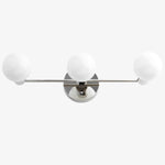 Load image into Gallery viewer, Glorica Glass Sleek Globe Vanity Light – Modern Industrial Three-Bulb Wall Sconce for Bathroom & Hallway