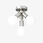 Load image into Gallery viewer, Glorica Glass Elegant Flush Mount Light Fixture - White Globe Design for Contemporary Interiors