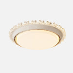 Load image into Gallery viewer, Crystal gold low profile ceiling fan light