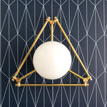 Charger l'image dans la visionneuse de galerie, Plafonnier géométrique en verre Glorica d'inspiration Art déco – Abat-jour géométrique moderne en verre pour chambre et salon