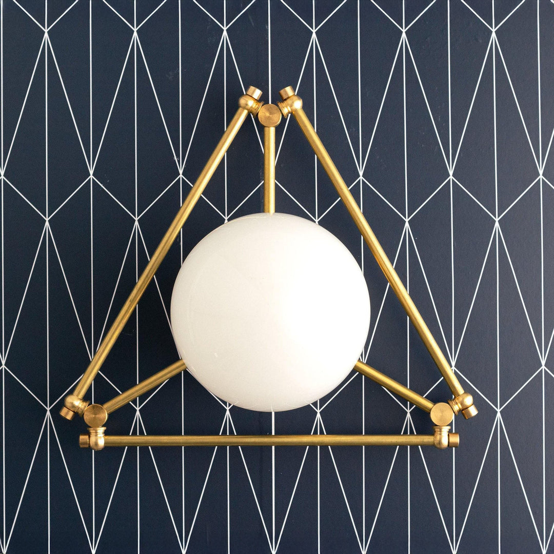 Plafonnier géométrique en verre Glorica d'inspiration Art déco – Abat-jour géométrique moderne en verre pour chambre et salon
