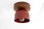 Load image into Gallery viewer, Metio Dome Scandinavian Oak Flush Mount Ceiling Light – Modern Minimalist Design for Living Room & Bedroom