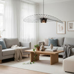 Charger l'image dans la visionneuse de galerie, Suspension Spirava Modern en Paille – Lampe de Plafond Sculpturale Minimaliste pour Salon N50