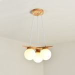 Load image into Gallery viewer, Wooden Star With Glass Chandelier