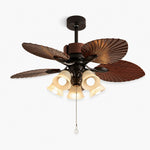 Load image into Gallery viewer, Tropical Leaf Blade Ceiling Fan with Light