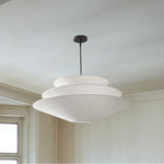 Load image into Gallery viewer, Solivara 3 Tier Linen Pendant Light – Modern White Linen Pendant