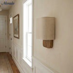 Load image into Gallery viewer, Nolvara Aleena Soft Fabric Luxe Metal Fabric Wall Sconce for Bedroom Reading Light