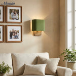 Load image into Gallery viewer, Nolvara Aleena Soft Fabric Luxe Metal Fabric Wall Sconce for Bedroom Reading Light