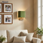 Load image into Gallery viewer, Nolvara Aleena Soft Fabric Luxe Metal Fabric Wall Sconce for Bedroom Reading Light