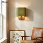 Load image into Gallery viewer, Nolvara Aleena Soft Fabric Luxe Metal Fabric Wall Sconce for Bedroom Reading Light
