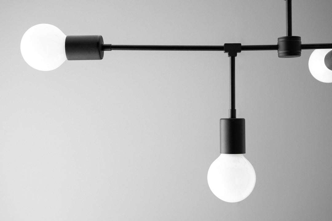 Lustre Mobilux Line 5 lumières - Plafonnier moderne pour salle à manger