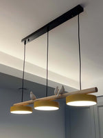 Load image into Gallery viewer, Sienna Bird Pendant Lamp - Wood Design for Scandinavian Kitchen Islands