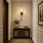 Cargar imagen en el visor de la Galería, Oval Glass Wall Sconce With Pull Chain