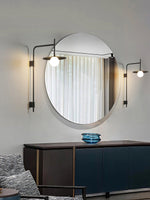 Cargar imagen en el visor de la Galería, Lámpara de pared nórdica con brazo oscilante para salón M22