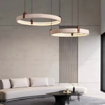 Load image into Gallery viewer, Simple Circular Travertine Pendant Lamp M20