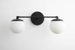 Load image into Gallery viewer, Glorica Glass Modern Wall Sconce – Contemporary 2-Globe Indoor Accent Lamp for Hallway