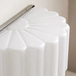 Cargar imagen en el visor de la Galería, Top detail of the pleated white glass shade
