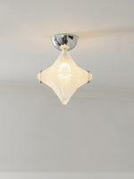 Load image into Gallery viewer, Art Deco Star Ceiling Lamp – Frosted Glass Fixture for Hallway & Entryway – Astris Ceres