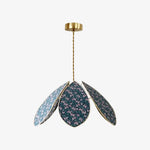 Bild in Gallery-Viewer laden, 21.7 in (55 cm) blue floral petal pendant light