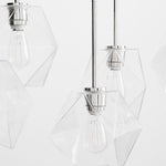 Load image into Gallery viewer, Talvior Sculptural Faceted Glass Branch Chandelier – Modern 7-Light for Dining Room