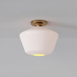 Load image into Gallery viewer, Merin Clean-Line Glass Flushmount Fixture — Contemporary Ceiling Light for Kitchens & Living Rooms