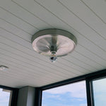 Load image into Gallery viewer, Contemporary Space Age Disk Ceiling Lamp Chrome Plated Finish