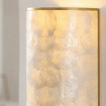 Bild in Gallery-Viewer laden, Nacrelith Capiz Shell Wall Sconce Layered Texture Design - Modern Wall Lamp for Living Space