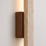 Cargar imagen en el visor de la Galería, Linear Travertine And Wood LED Wall Light
