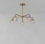 Load image into Gallery viewer, Talvior Faceted Glass Chandelier - Modern 5 Light Glass Lighting