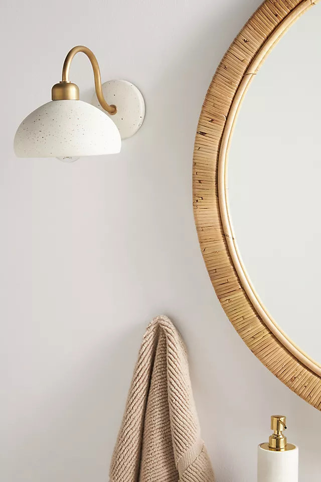 Radiica gesprenkelte Keramik-Kuppel-Wandlampe – Minimalistischer nordischer Stil Wandlicht für Schlafzimmer & Flur