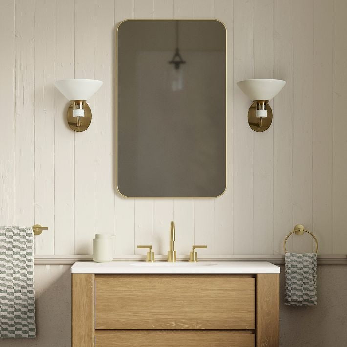 Calvor Porcelain Cone Wall Sconce - Elegant Ceramic And Brass Fixture