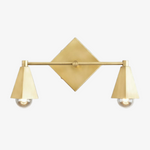 Cargar imagen en el visor de la Galería, Lámpara de tocador geométrica Ornato Luxe - Iluminación de baño Art Déco de latón macizo