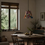 Load image into Gallery viewer, Colorful Floral Fabric Pendant Lamp