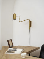 Load image into Gallery viewer, Adjustable Arm Plug In Wall Lamp