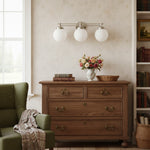 Load image into Gallery viewer, Glorica Glass Modern 3-Light Globe Vanity Wall Light for Bathroom