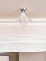 Load image into Gallery viewer, Art Deco Star Ceiling Lamp – Frosted Glass Fixture for Hallway & Entryway – Astris Ceres
