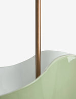 Bild in Gallery-Viewer laden, Bellina Modern Pendelleuchte – kunstvoll geschwungener Glasschirm mit schlanker Metallaufhängung